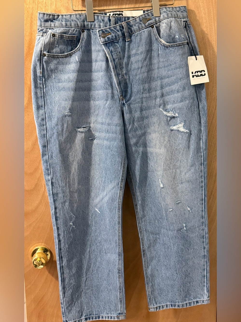 KBB By Kahlana Light Blue Straight Leg Jeans - Size 14 NWT - Picture 5 of 11